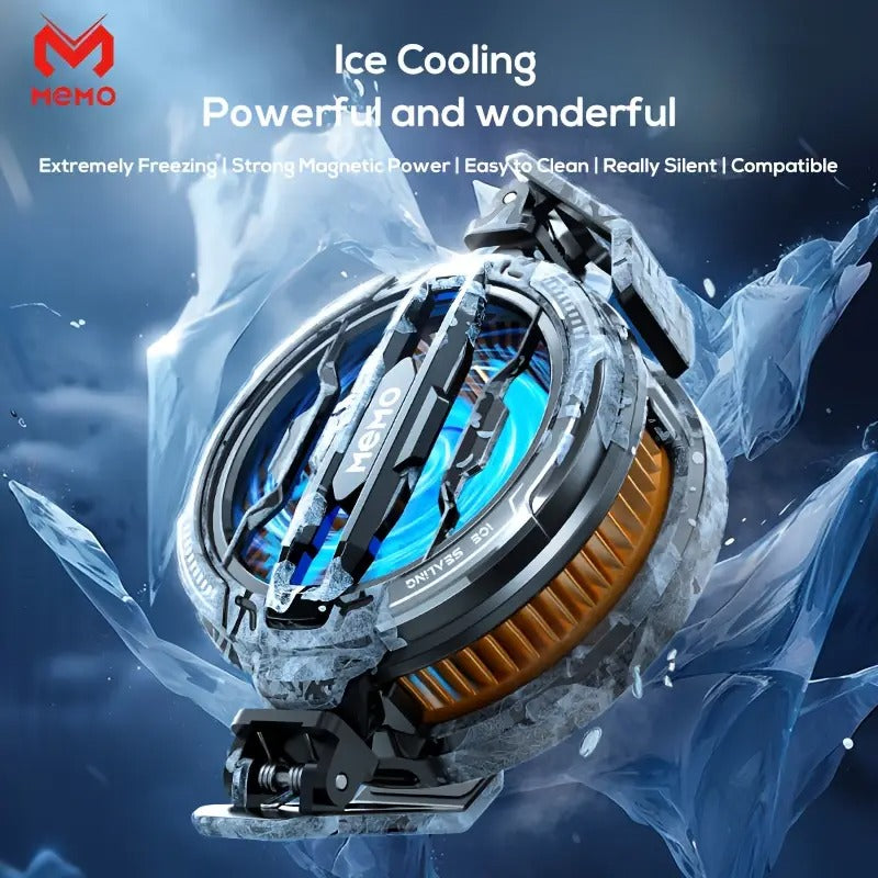 🔥 MEMO CX07 Magnetic Phone Cooler – Turbo Cooling Fan with Cold Wind Tech for PUBG & Mobile Gaming 🎮